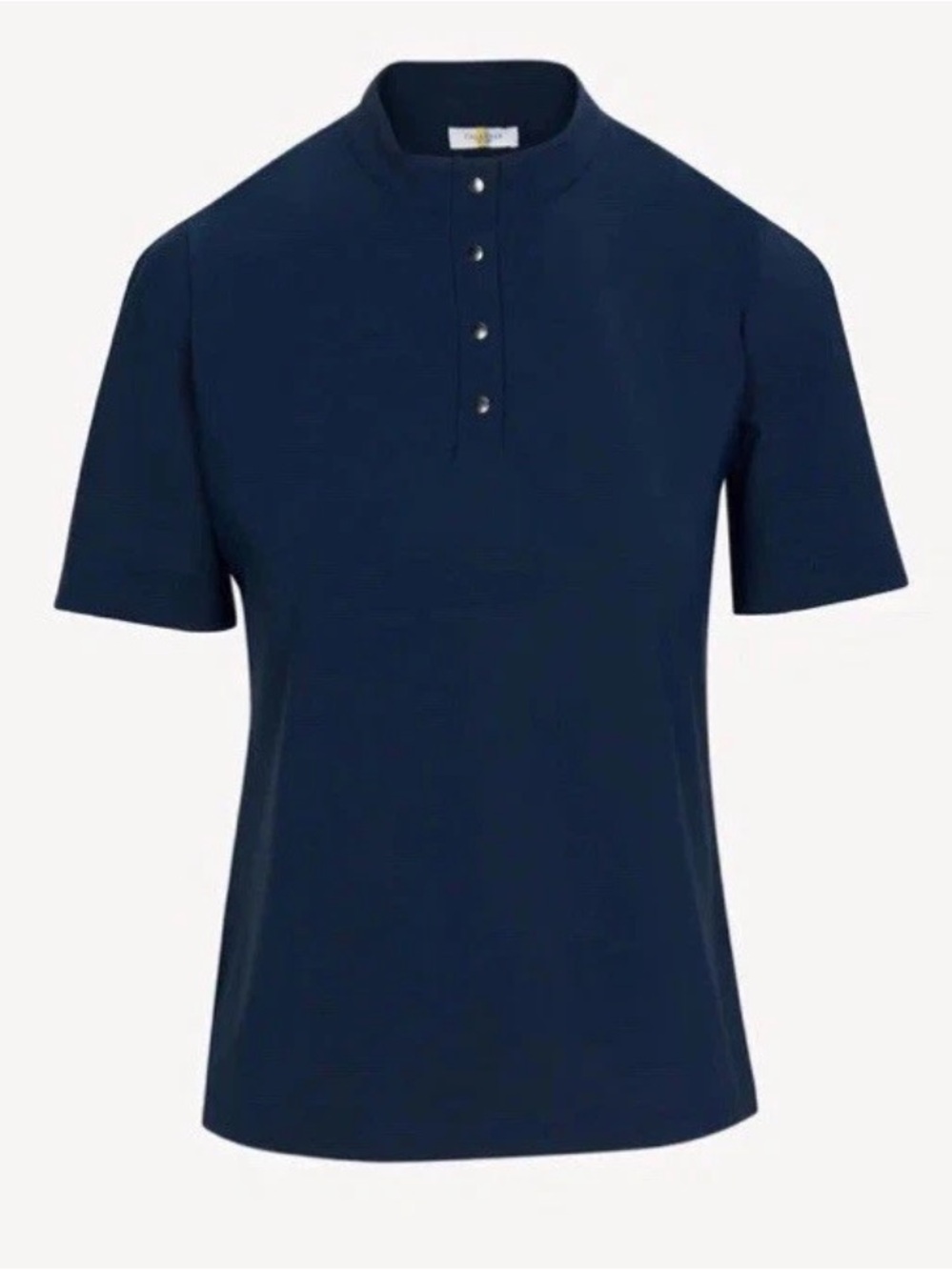 NWT Callidae Equestrian Short Sleeve Tech Riding Polo Women’s S Navy Blue Tennis